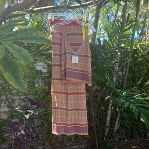 NKN Nekane Striped Knit Tank/Pants Set